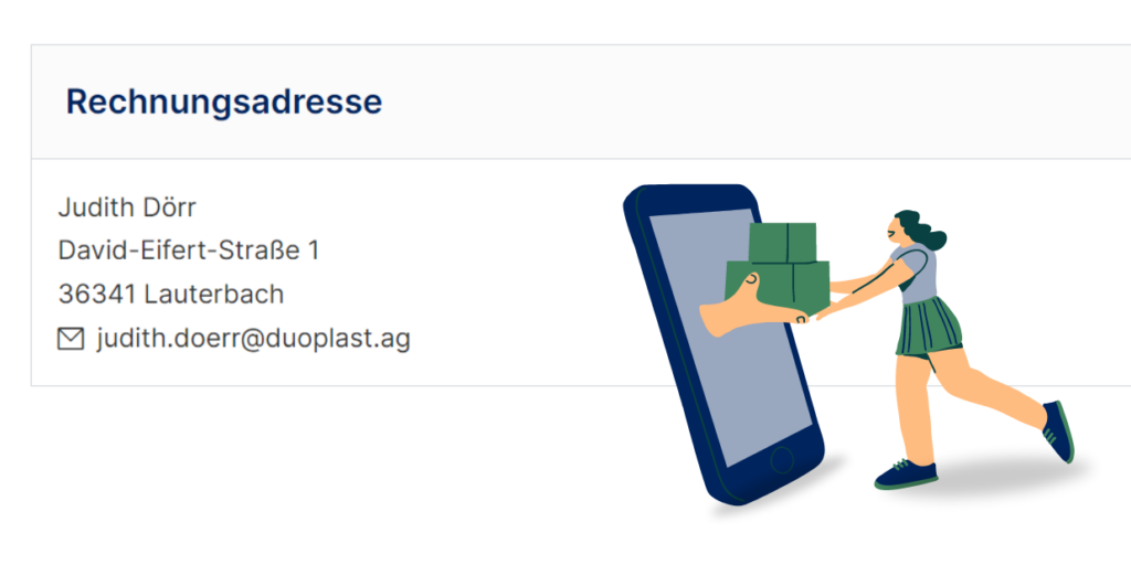 Lieferung und Empfang